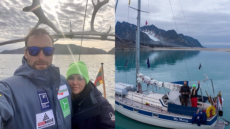 Tolimiausią atstumą su jachta Arktyje nuplaukę lietuviai: pas mus audros tik už borto