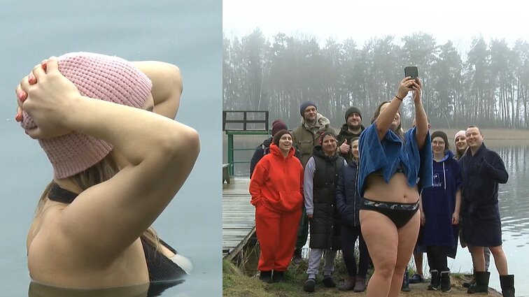 Iššūkį visą mėnesį kasdien maudytis lediniame ežere priėmę molėtiškiai: nereikia nei kavos