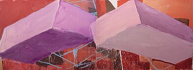 „Inland II“. Drobė, aliejus 1,7 x4,4 m. 2024