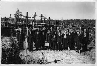 Igarkos lietuvių tremtinių kapinėse. 1956 m. 