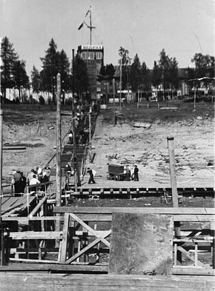 Igarkos prieplauka. 1950 m. 