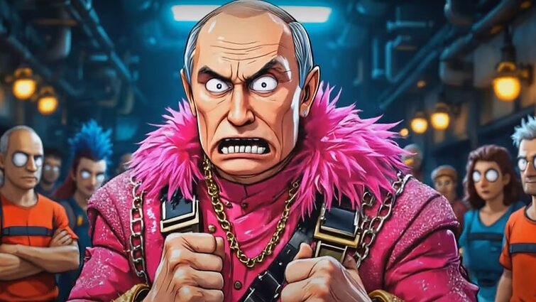 „Skamp“ klipe vaizduojamas Vladimiras Putinas