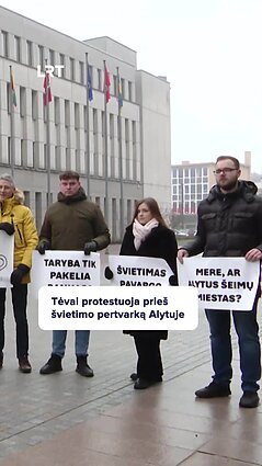 Alytuje tėvai protestuoja prieš švietimo pertvarką
