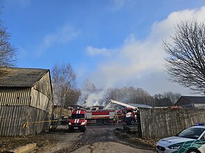 Gaisras medžio apdirbimo įmonėje Klaipėdos rajone pareikalavo ugniagesio gyvybės