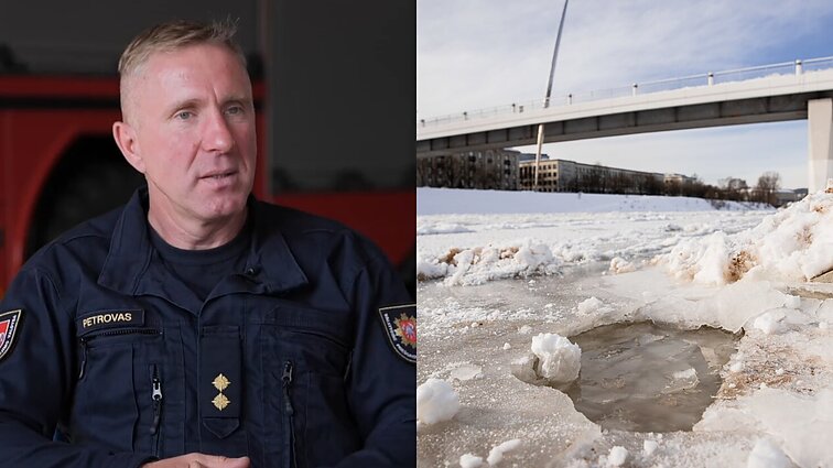 Ugniagesys įspėja apie nesaugų ledą: lipančius ant užšalusių upių surandam tik pavasarį