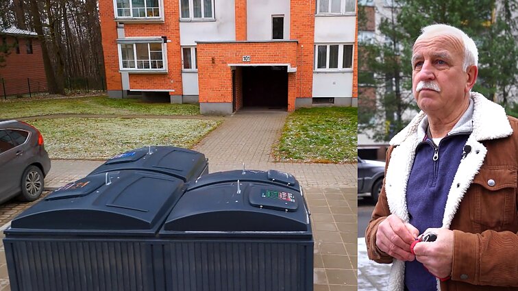 Vilniečiai skundžiasi prieš pat langus pastatytais konteineriais: „Miestui išvis neberūpi“