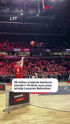 Geriausio snaiperio vardą iškovojo Utenos Juventus krepšininkas L. Beliauskas