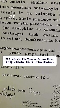 Ką šiandien gimnazistai įrašytų į vasario 16-osios aktą?