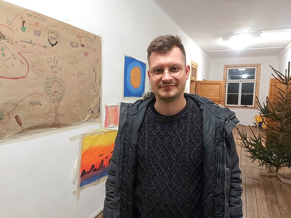 Vienas iš terapinio ūkio įkūrėjų psichologas Kristijonas Žičkus Vienas iš terapinio ūkio įkūrėjų psichologas Kristijonas Žičkus