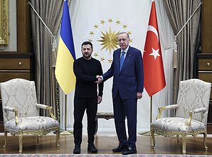 Volodymyras Zelenskis ir Recepas Tayyipas Erdoğanas