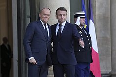 Donaldas Tuskas ir Emmanuelis Macronas