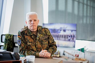 Colonel André Hastenrath, deputy commander of the German Brigade Initial Element