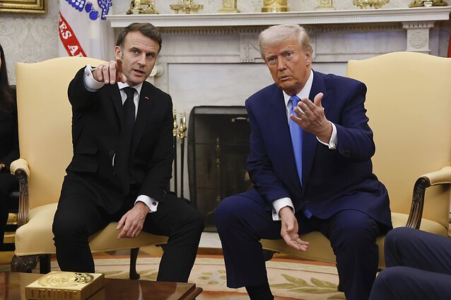 Su Macronu susitikęs Trumpas: visi grįš prie savų reikalų, nemanau, kad bus problemų