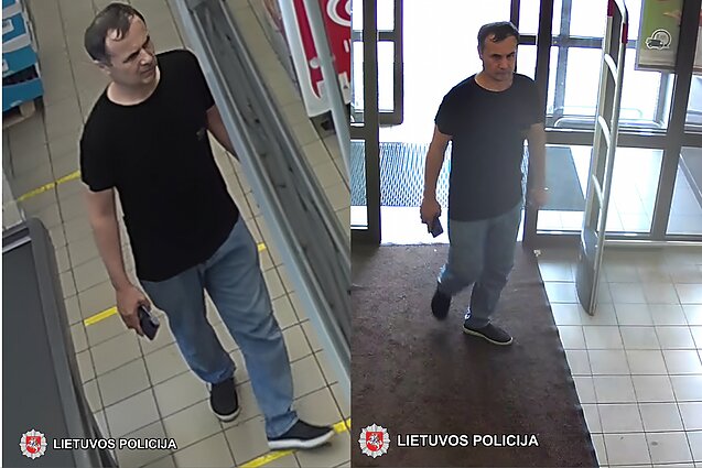Pareigūnai prašo visuomenės pagalbos atpažinti nuotraukose užfiksuotą vyrą