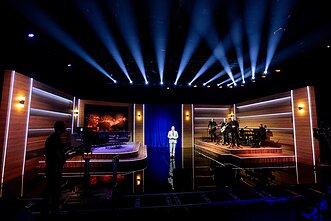 Vakaro šou laidos „Vakare su Audrium Giržadu“ filmavimas