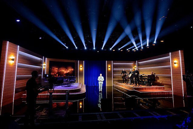 Vakaro šou laidos „Vakare su Audrium Giržadu“ filmavimas