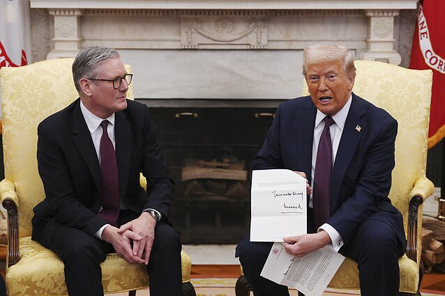 K. Стармер і Д. Трамп K. Стармер і Д. Трамп
