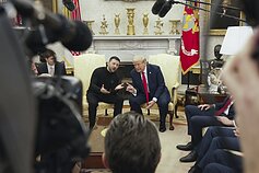 Volodymyras Zelenskis ir Donaldas Trumpas