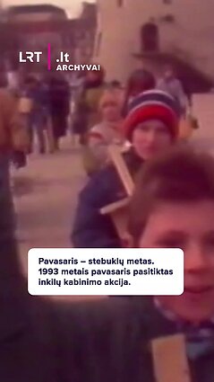 1993 metais pavasaris pasitiktas inkilų kabinimo akcija