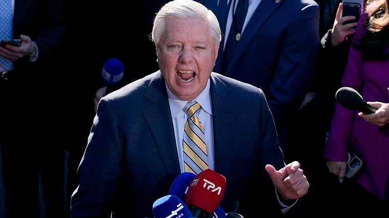 JAV senatorius, respublikonas Grahamas: sakiau Zelenskiui nepraryti jauko