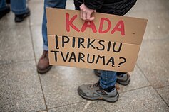 Sostinėje – antras protestas prieš autobusų bilietų branginimą
