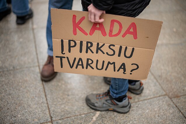 Sostinėje – antras protestas prieš autobusų bilietų branginimą