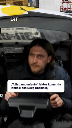 „Toliau nuo miesto“ komanda linksminasi Baciuškos automobilyje!