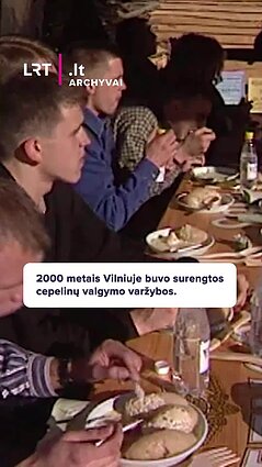 2000 metais Vilniuje buvo surengtos cepelinų valgymo varžybos