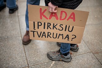 Sostinėje – antras protestas prieš autobusų bilietų branginimą