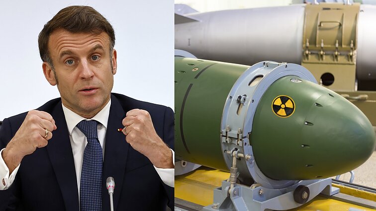 Macronas pristatė naują gynybos strategiją: siūlo sukurti Europos branduolinį skėtį