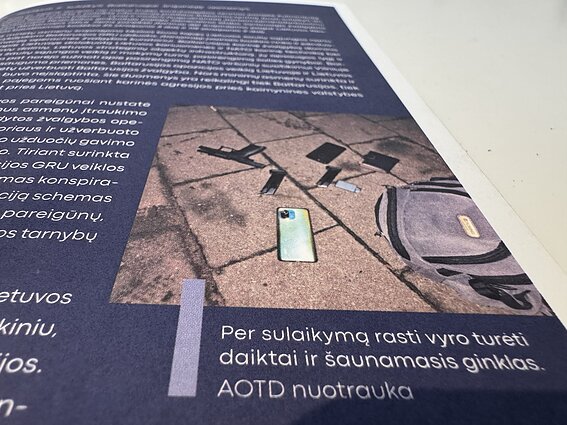 Per sulaikymą rastų vyro turėtų daiktų nuotrauka iš Grėsmių nacionaliniam saugumui vertinimo 2025
