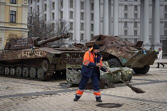 Sugadinta rusų karinė technike Kyjive