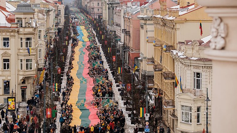 Kovo 11-ąją švęskime kartu: vėliavos nešimas ir šventinis koncertas Katedros aikštėje