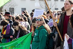 В столице Международный женский день отметили маршем и митингом