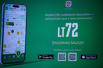 Pristatyta ekstremalioms situacijoms skirta programėlė „LT72“