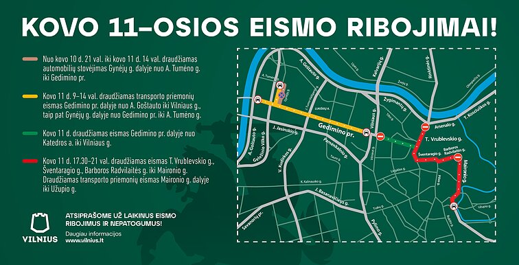 Eismo ribojimai Vilniuje Eismo ribojimai Vilniuje