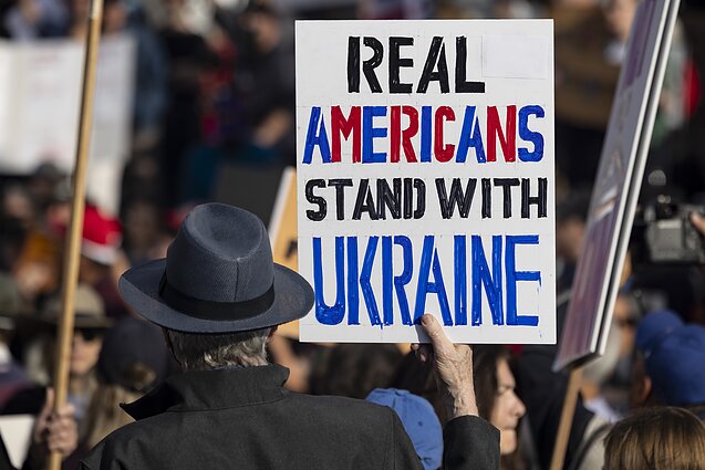 Protestas prieš prezidento Donaldo Trumpo politiką, 2025 m. vasario 17 d. Protestas prieš prezidento Donaldo Trumpo politiką, 2025 m. vasario 17 d.