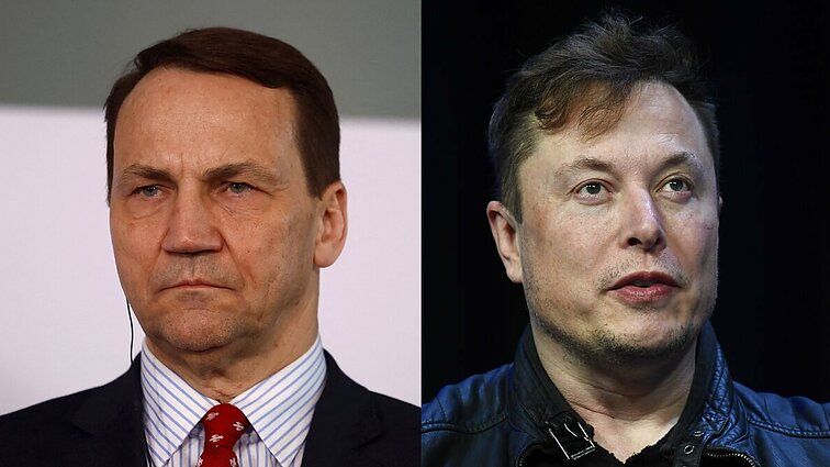 „Tylėk, mažas žmogau“: dėl „Starlink“ – Musko kirtis Lenkijos politikui Sikorskiui