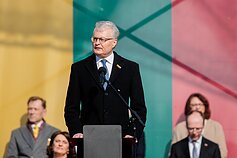 Kovo 11-oji. Trijų Baltijos valstybių vėliavų pakėlimo ceremonija Nepriklausomybės aikštėje