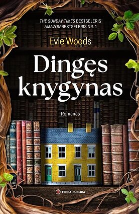 Evie Woods knygos „Dingęs knygynas“ viršelis