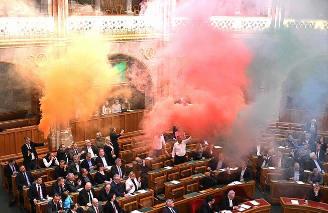 Protestas Vengrijos parlamente prieš „Pride“ eitynių draudimą