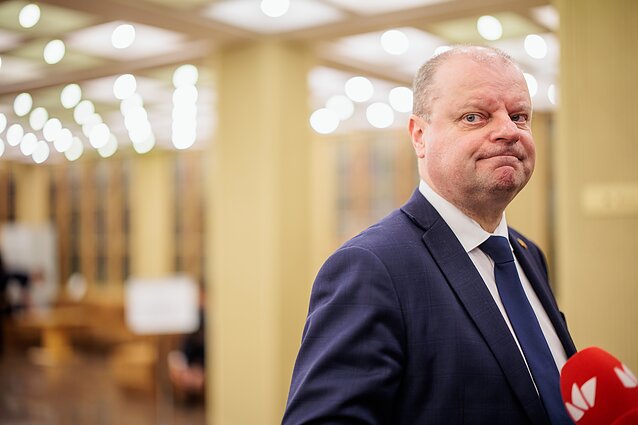 Balsavimą dėl sankcijų ir uždarą posėdį aptaręs Skvernelis: „penktoji kolona“ yra ir Seime