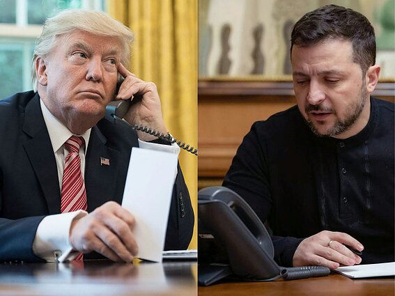 D. Trumpas ir V. Zelenskis kalbėjosi telefonu