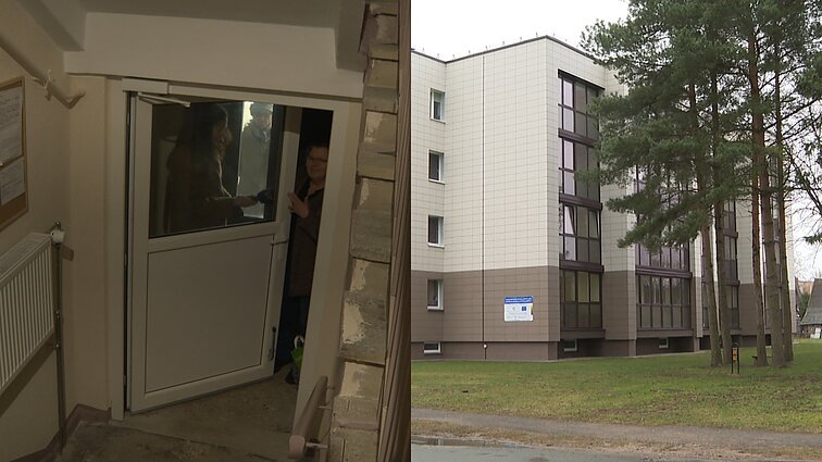 Po renovacijos – keblu patekti į vidų: skuodiškiai skundžiasi netelpantys pro namo duris