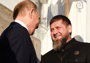 Vladimiras Putinas ir Ramzanas Kadyrovas