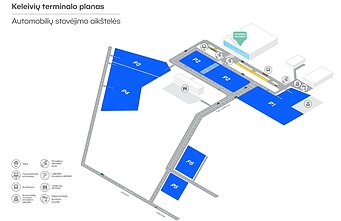 Kauno oro uosto parkavimo schema