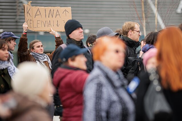 Vilniuje surengtas dar vienas protestas prieš viešojo transporto bilietų branginimą