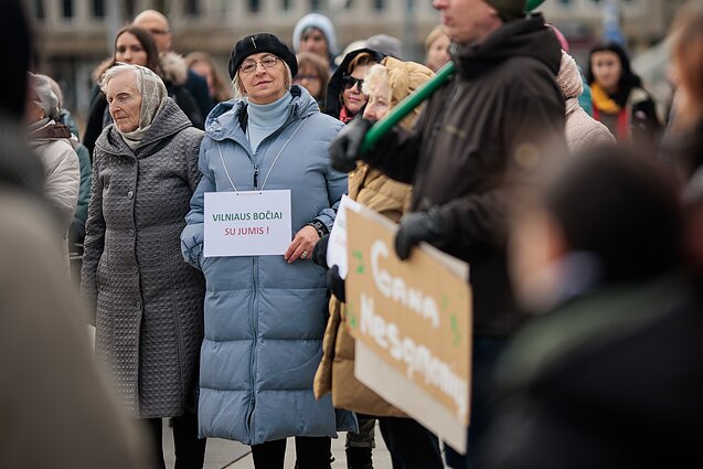Vilniuje surengtas dar vienas protestas prieš viešojo transporto bilietų branginimą