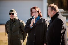 Pasieniečiai pristatė įsigytą sraigtasparnį rusų traukiniams lydėti