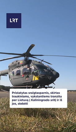 Kaip atrodo sraigtasparnis rusų traukiniams stebėti?